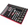 SOGI Assortimento di 67 utensili SOGI TER-33 - set di chiavi a bussola 1/2 da 8 a 32 mm - cricchetto, prolunghe, snodo Cr-V