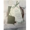 Sabrina Partecipazioni Matrimonio Personalizzate Salvia con Busta, Set da 10 pz | Per matrimonio, comunione, promessa e laurea, sigillo in ceralacca e nastro opzionali