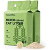 FUKUMARU Lettiera per Gatti al Tofu e Miglio 12L, Lettiera Agglomerante a Base Vegetale di Mais, Agglomerante Superiore, Assorbente e Anti-odore, Bassa Polvere, Biodegradabile e Scaricabile nel WC.