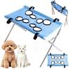 Generic Lettino pieghevole 2 in 1 per la toelettatura degli animali domestici, con cinghia, stazione per il bagno pieghevole, amaca per la toelettatura del cane, tavolo in rete ad asciugatura rapida, cinghia