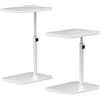 homewell Tavolino alto a forma di C, regolabile in altezza, tavolino multifunzione per soggiorno, divano e letto, 40 x 30 x 72 cm (bianco)
