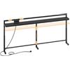 YATINEY 200 cm Tavolo Consolle Ingresso Stretto Regolabile in Altezza 70-90 cm, Tavolo da Divano con Ciabatta Scorrevole 2 AC, 1 USB-A, 1 Type-C, Cavo di Alimentazione 2 m, per Consolle Ingresso