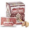 FOOD crew 12 biscotti natalizi a forma di pan di zenzero, biscotti natalizi con spezie speziate di pan di zenzero, confezionati singolarmente, piccoli oggetti per calendario dell'Avvento e regalo di