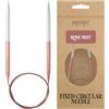 Knitter's Pride Ferri Circolari Fissi Knitter's Pride Rosemist 80 cm - 6,50 mm | Punta affusolata, cavo girevole a 360°, superficie liscia, leggeri, contrasto cromatico, ideali per ogni progetto.