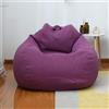 Highdi Pouf Poltrona Sacco, Bambini & Adulti Bean Bag Fodera per Sacco di Fagioli per Decorazione della Soggiorno Camera Giardino Salotto Balcone, Senza Ripieno (80x90cm,Viola)