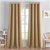 MIULEE Tende per Interni Oscuranti Termiche Anelli 2Pz 140x260cm Tortora | Tessuto oscurante e termico per soggiorno e camera da letto, aiuta a ridurre luce, caldo e freddo.