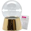 SNOWGLOBE for you - DO IT YOURSELF Snowglobe for you - Palla di neve in vetro da 100 mm, colore: Oro lucido, 40047
