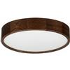 STOLARNIA PIKA Plafoniera rotonda legno rovere scura 3xE27 (47 cm) LEJA | Legno massello, Installazione facile, Prodotto nell'UE, CE, Paralume in vetro satinato, Facile da pulire