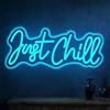 BEISKAFNVSZ Just Chill Insegna al Neon LED Luce Neon Decorativa per Camera da Letto, Sala, Bar, Feste, Decorazione Murale Moderna, Regalo per Amici, Alimentazione USB