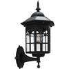 Generic Lampada da parete a energia solare per esterni, impermeabile, stile retrò | Luce retrò per esterni a energia solare, da parete/palo 2 in 1, sensore dal tramonto all'alba, facile installazione