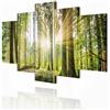 decomonkey Quadri Moderni Soggiorno Natura Astrazione, 5 pezzi, 200x100 cm | Tela strutturata su telaio in legno, decorazione per camera da letto e ufficio, Quadro Stampa su Tela