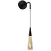LIGKIN Applique a Muro LED Moderna a Forma di Goccia d'Acqua, Applique a Muro Allungata in Cristallo, per Camera, Soggiorno, Sala da Pranzo, Illuminazione d'Ambiente, Luce Calda