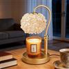 NOREMIA Lussuosa lampada riscaldante con timer, paralume in pietra preziosa di cristallo e base premium, scaldacera regolabile per decorare la casa