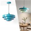B·LED BARCELONA LED BARCELONA LED Lampada A Sospensione MACARRON E27 Bauhaus Blu | Metallo Ø35 cm, cavo regolabile, potenza massima 40 W, soggiorno pranzo camera, lampadina non inclusa