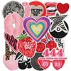 Cosblisvia Toppe termoadesive 24 Pezzi Toppe da Stirare Toppe Decorative per Donna Adolescenti Ragazze per Giacche Jeans Zaini T-Shirt Fai da Te Rosso Rosa Nero