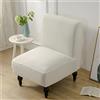 Highdi Fodera Copripoltrona Senza Braccioli Elasticizzato, Tinta Unita Copridivano Coprisedie Accent con Schienale 1 Posto Lavabile Removibile Coprisedia per Sala da Pranzo Soggiorno (Beige)