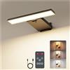 Feallive Lampada da tavolo a LED ricaricabile senza fili con telecomando, batteria 6000 mAh, lunga autonomia, 3 temperature di colore, 5 modalità di illuminazione, per cornici, foto, dipinti e