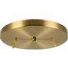 ZEAOLT Rosone Lampadario Soffitto Oro 20cm Rotondo 2 fori Copriplafone | Rosone lampadario soffitto in metallo - Copriplafone per sospensione con viti e tasselli - Base a soffitto per lampadario