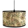 Morbuy Paralume Lampada in Bambu, Stile Paisley Stile Vintage Diametro 30cm Paralume a Tamburo Paralume Lampada da Tavolo Paralume Lampada da Terra Moderno per Decorazioni (Stile Paisley)