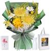 Hanavery Bouquet di Girasole Stabilizzato con Vaso, Rosa Eterna, Regalo Donna | Mazzo di fiori stabilizzati per Mamma o Moglie, Idee regalo per Compleanno, Anniversario, San Valentino, Festa della Mamma