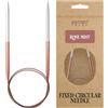 Knitter's Pride Ferri Circolari Fissi Knitter's Pride Rosemist, 80 cm - 6,00 mm | Punta affusolata, cavo girevole a 360°, superficie liscia, leggeri, contrasto cromatico, ideali per ogni progetto.