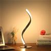OOWOKS Lampada da Tavolo a Spirale 8W LED Lampada da Comodino in Cromo Controllo a Sfioramento Dimmerabile Luce a Tavolo in Alluminio Stile Moderno e Minimalista Lampada da Scrivania con Cavo Camera da Letto