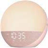 NingPeak Sveglia Alba Digitale da Comodino con Rumore Bianco, Rosa Cipria | Simulazione dell'Alba, 3 Modalità di Risveglio, 25 Suoni Rilassanti, Luce Notturna 12 Colori, Bluetooth, Display Regolabile