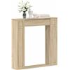 vidaXL Cornice per camino Rovere Sonoma 100 x 20 x 100 cm