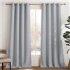 PONY DANCE Tende Oscuranti per Interni con Anelli 2 Pezzi L140 x A240 cm | Grigio Chiaro, Termiche Isolanti Caldo e Freddo, per Camera da Letto, Blackout, Privacy, Anti-UV, OEKO-TEX, Moderne