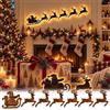 Generico 7pc Led Reindeer Wall Decor,3D Light-Up Wooden Reindeer Christmas Decor，B | 3d Antler Glow Wall Decor For Christmas,DIY Glow Wall Lights,Warm Backlit Peel & Stick,for Bedroom,Living Room,Hallway