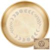 CREATCABIN Piatto Rituale per Altare Fasi Lunari Ciotola Piatta Acciaio Inossidabile Ciotola Rotonda Dorata per Preghiera Offerta Tarocchi Portacandele Portaoggetti Vassoio per Gioielli per 14x14cm
