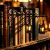 CHENBOOW Lampadario per Libreria,2 Pezzi Lampada da Libreria per Biblioteca | Illuminazione Decorativa per Scaffale,Stile Lanterna Vintage,Mini Fermalibri Decorativo,per Scaffale Libri,Angolo Lettura
