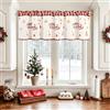 DWCN Tenda natalizia, oscurante, corta, 45 x 120 cm (altezza x larghezza) | Motivo natalizio, tende con passante per asta, per soggiorno, camera da letto, cucina, decorazione natalizia invernale per
