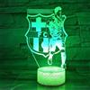 BIRBANN Luce Notturna 3D Calcio, Lampada LED Illusione 7, Regali per ragazzi | USB o pile, 4 modalità di illuminazione, decorazione per camera dei bambini, regalo originale e sorprendente per ragazzo
