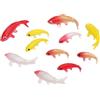 TOYANDONA 10 statuette di pesce mini koi - Piccoli modelli di pesce rosso in plastica per micro paesaggi decorazione artificiale serbatoio di pesce in miniatura ornamenti acquario stile misto