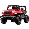 MAGIC SELECT Auto Elettrica Fuoristrada,Auto per Bambini 4x4 per Ragazzi e Ragazze +3 Anni, Batteria 12V, Bluetooth, APP con Telecomando e Pedale, 2 Marce, USB, 5km/h.Caricabatterie incluso.Rosso.