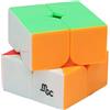 Taolele YJ MGC 2x2 Stickerless Speed Cube 2x2x2 M Magic Cube 3D Puzzle Toy