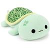 shownicer Tartaruga di peluche verde/blu 33 cm | Cuscino morbido in peluche a forma di tartaruga, regalo per bambini, adulti, amici