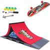KETIEE Mini Skateboard da Dita con Rampa e Set di Accessori, Mini Finger Skateboards Rampa, Finger Toy Skatepark Rampe, Fingerboard Skate Park Kit per i Regali dei Bambini