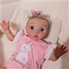 MineeQu Bambole Reborn - Bambola Realistica 16 Pollici, Prematuro Ricomposto, Capelli Pitturati a Mano, Occhi Blu, Onesie con Coniglio, Festaio Fiorito, Set Regalo