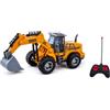 Generico Ruspa Escavatore Giocattolo Radiocomandato RC con Luci LED Mezzi Cantiere Telecomandati Bulldozer Trattore Scavatrice Ruspa Radiocomandata Mezzi Lavoro Martello Pneumatico Porta Tronchi (b)