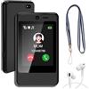 PTHTECHUS Smartphone Bambini, Telefoni e cellulari bambini Giocattoli Musicale ELETTRONICI EDUCATIVI,Black (9D-P1 Black 05)