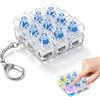 Dongcill Tastiera Fidget Toys Bianco,Portachiavi a Nove Tasti,Antistress Tastiera | Portachiavi Fidget Tastiera con Luce LED, anti stress gadget，Decompressione Decorazione, Regalo per Appassionati Gamin