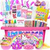 VIPNAJI Kit Slime Fluffy per Ragazze - Unicorn Slime Kit Completo per Fare Slime di Gelato, Fluffy, di Burro, Nuvola e Schiuma. Regalo per Bambina DIY, Fai da Te Fluffy Slime