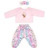 ZWOOS Vestiti per Bambole 50-55 cm, Completo Rosa Compatibile con New Born Baby Bambole, Regali per Ragazze, Bambini