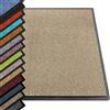 KARAT - Tappeto antisporco Sky - 80 x 120 cm Ocre-Nero | Zerbino da porta antiscivolo e facile da pulire, tappeto d'ingresso, tappeto per porta a pelo melange