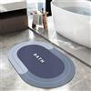 SOLIC Tappeto bagno,Asciugatura Rapida Antiscivolo Tappetino Bagno Assorbente,Tappetino da Bagno Antiscivolo Lavabile per Doccia, Cucina (Blu, 60x90cm)