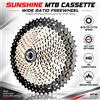 GOLDIX Cassetta SUNSHINE MTB 8-12 velocità 32T 36T 40T 42T 46T 50T 52T HG Mozzo Libero per Mountain Bike, Pignone per Bicicletta, Ruota Libera, Ricambi per Ciclismo