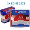 NONE Disco blu-ray integrale BD-RE 25GB 2X BDRE dischi Bluray vuoti doppio strato riscrivibile confezione da 5