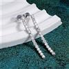 IOGOU 2.5mm 1.80cttw Moissanite Ciondola Orecchini con perno Tendenza 2024 Orecchini lunghi con lampadario in argento sterling 925 originali e puri